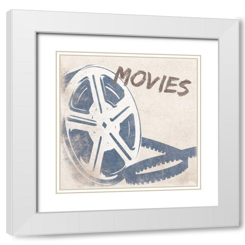 Movies White Modern Wood Framed Art Print with Double Matting by Grey, Jace