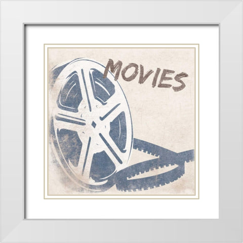 Movies White Modern Wood Framed Art Print with Double Matting by Grey, Jace