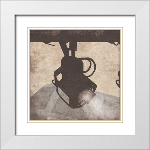 light3 White Modern Wood Framed Art Print with Double Matting by Grey, Jace