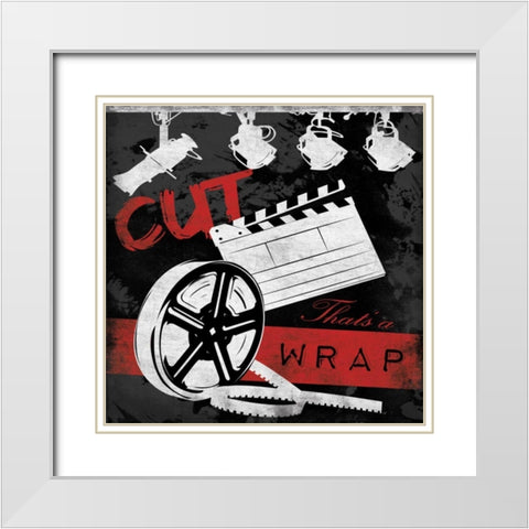 Wrap White Modern Wood Framed Art Print with Double Matting by Grey, Jace