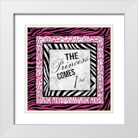 Princess White Modern Wood Framed Art Print with Double Matting by Grey, Jace