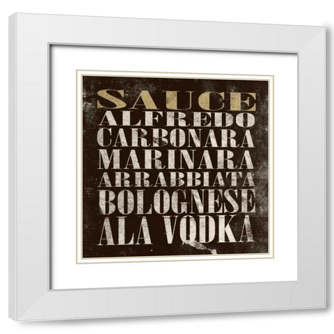 Sauce White Modern Wood Framed Art Print with Double Matting by Grey, Jace