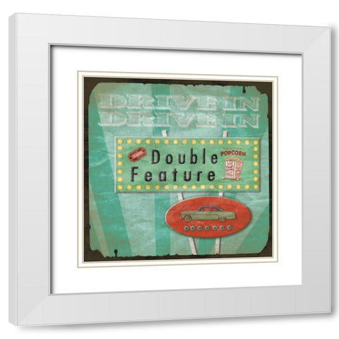 Double Feature White Modern Wood Framed Art Print with Double Matting by Grey, Jace