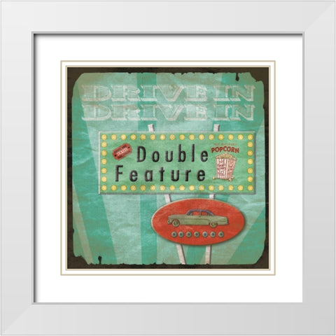 Double Feature White Modern Wood Framed Art Print with Double Matting by Grey, Jace
