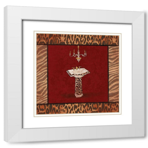 Sink White Modern Wood Framed Art Print with Double Matting by Grey, Jace