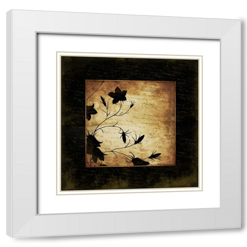 Floral Silo Bordered Mate White Modern Wood Framed Art Print with Double Matting by Grey, Jace