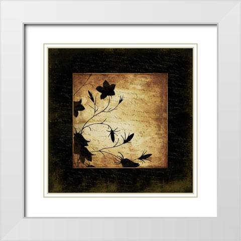 Floral Silo Bordered Mate White Modern Wood Framed Art Print with Double Matting by Grey, Jace