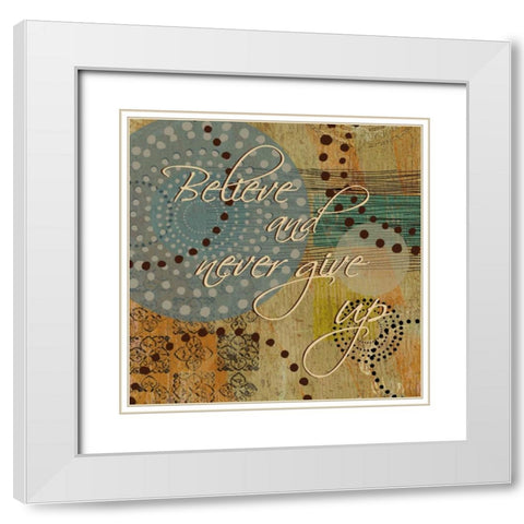 Inspirational Dots Mate White Modern Wood Framed Art Print with Double Matting by Grey, Jace