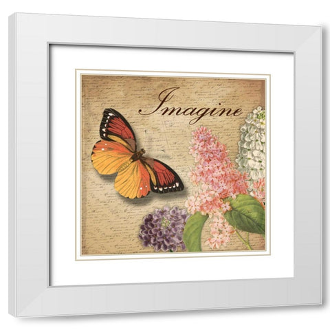 Imagine White Modern Wood Framed Art Print with Double Matting by Grey, Jace