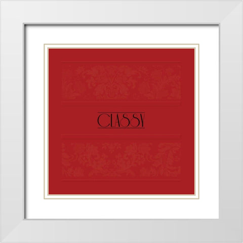 Classy White Modern Wood Framed Art Print with Double Matting by Grey, Jace