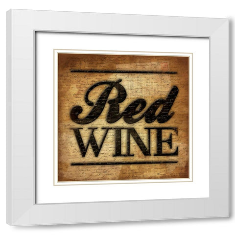 Red Wine A2 White Modern Wood Framed Art Print with Double Matting by Grey, Jace