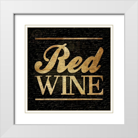Red Wine A White Modern Wood Framed Art Print with Double Matting by Grey, Jace