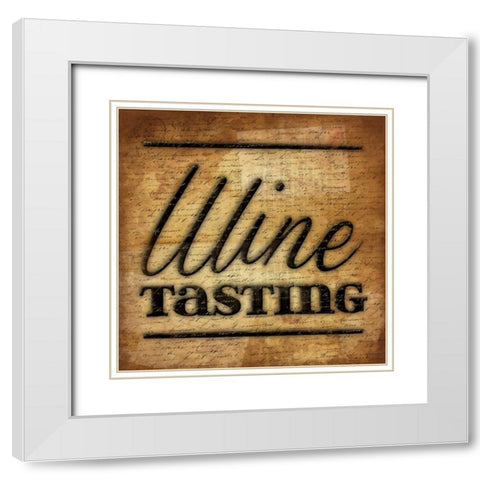 Wine Tasting C2 White Modern Wood Framed Art Print with Double Matting by Grey, Jace