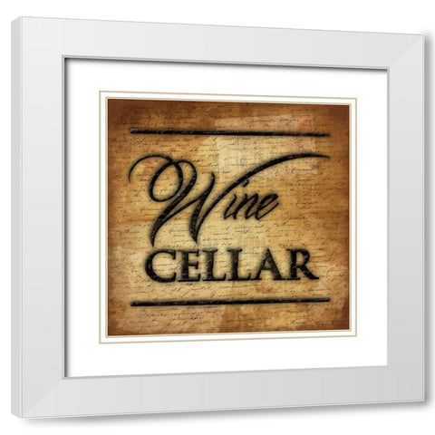 Wine Cellar D2 White Modern Wood Framed Art Print with Double Matting by Grey, Jace