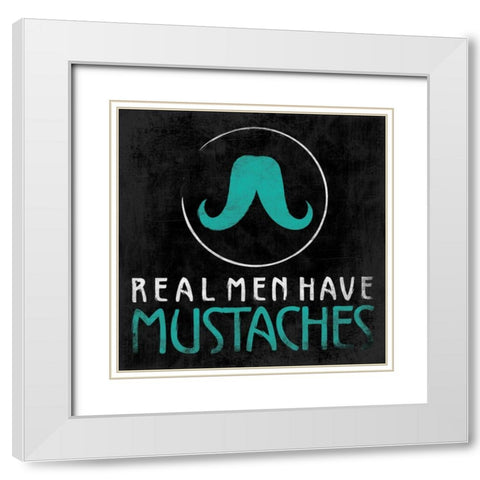 Real Men White Modern Wood Framed Art Print with Double Matting by Grey, Jace