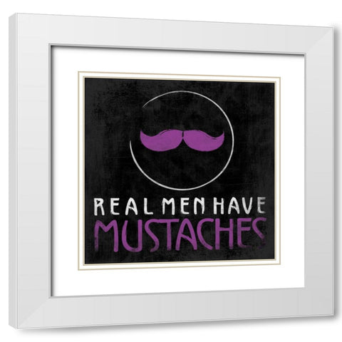 Real Men 2 White Modern Wood Framed Art Print with Double Matting by Grey, Jace