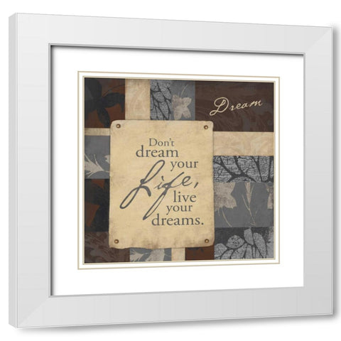 Dream White Modern Wood Framed Art Print with Double Matting by Grey, Jace