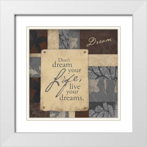 Dream White Modern Wood Framed Art Print with Double Matting by Grey, Jace