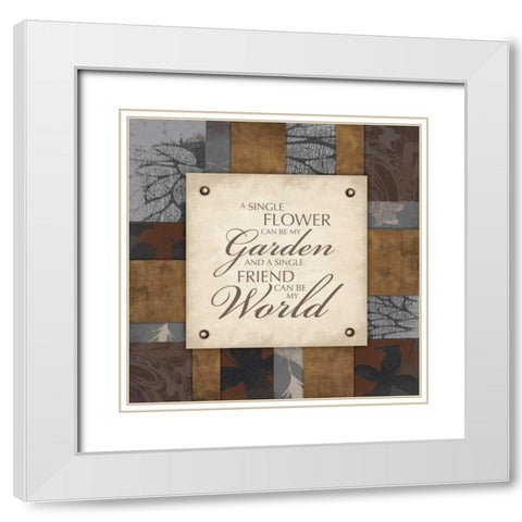 Garden White Modern Wood Framed Art Print with Double Matting by Grey, Jace