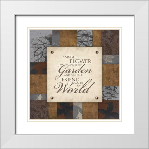Garden White Modern Wood Framed Art Print with Double Matting by Grey, Jace
