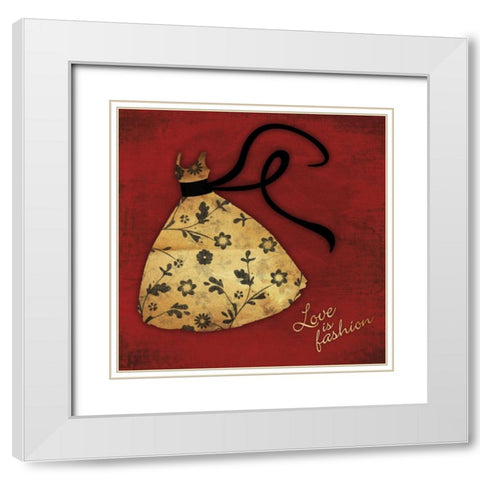 Love Is Fashion White Modern Wood Framed Art Print with Double Matting by Grey, Jace