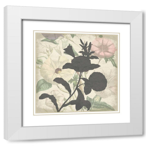 Floral Silo Mate White Modern Wood Framed Art Print with Double Matting by Grey, Jace