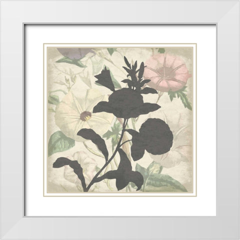 Floral Silo Mate White Modern Wood Framed Art Print with Double Matting by Grey, Jace