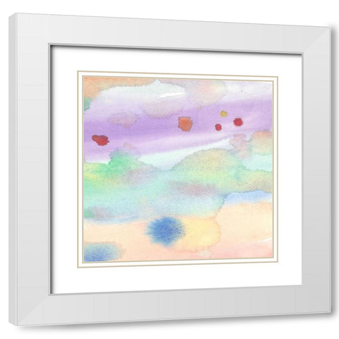 Watercolored Mate White Modern Wood Framed Art Print with Double Matting by Grey, Jace