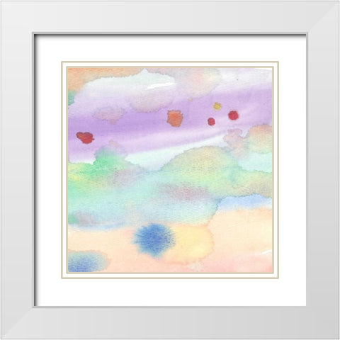 Watercolored Mate White Modern Wood Framed Art Print with Double Matting by Grey, Jace