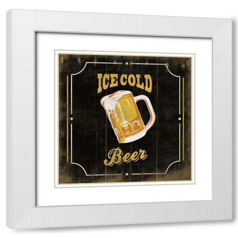 Ice Cold White Modern Wood Framed Art Print with Double Matting by Grey, Jace
