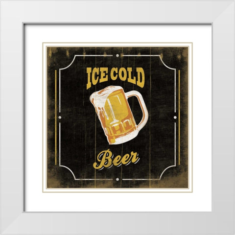 Ice Cold White Modern Wood Framed Art Print with Double Matting by Grey, Jace