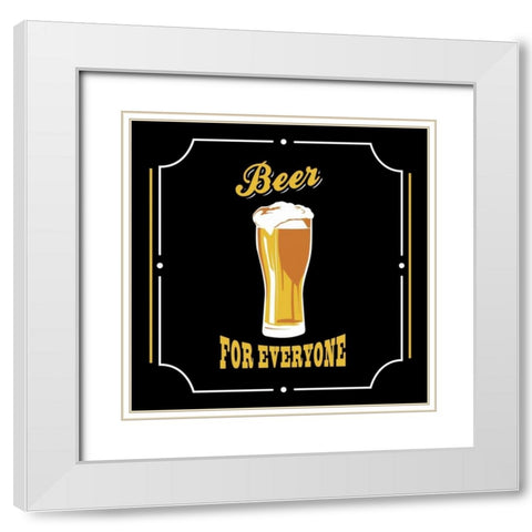 Beer 2 White Modern Wood Framed Art Print with Double Matting by Grey, Jace