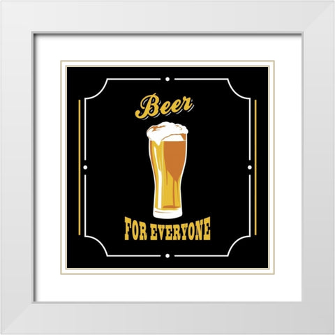 Beer 2 White Modern Wood Framed Art Print with Double Matting by Grey, Jace