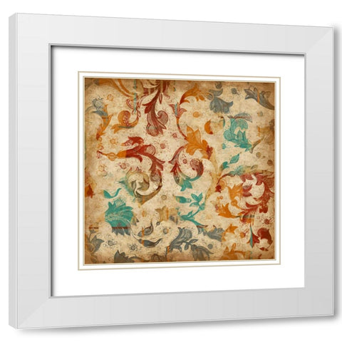 Abstract Florals 2 Mate White Modern Wood Framed Art Print with Double Matting by Grey, Jace