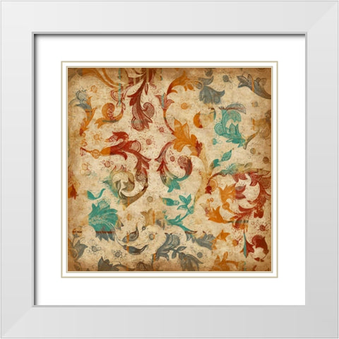 Abstract Florals 2 Mate White Modern Wood Framed Art Print with Double Matting by Grey, Jace