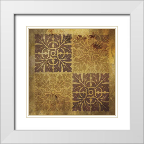 Pattern Patch Mate Single 6 White Modern Wood Framed Art Print with Double Matting by Grey, Jace