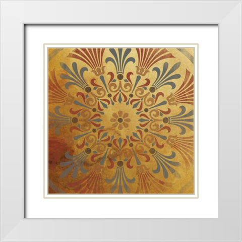 Pattern Patch Mate Single 7 White Modern Wood Framed Art Print with Double Matting by Grey, Jace