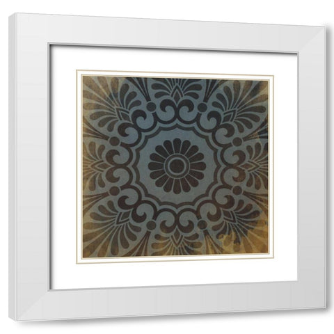 Pattern Patch  Mate Single 8 White Modern Wood Framed Art Print with Double Matting by Grey, Jace
