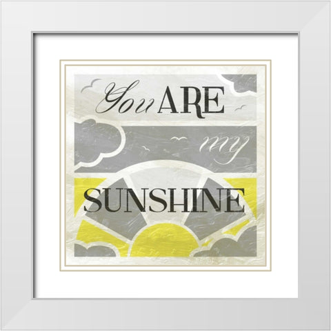 Sunshine White Modern Wood Framed Art Print with Double Matting by Grey, Jace