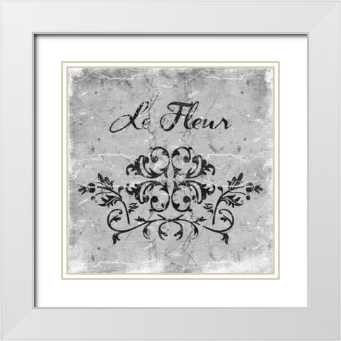 Le Fluer Granite White Modern Wood Framed Art Print with Double Matting by Grey, Jace