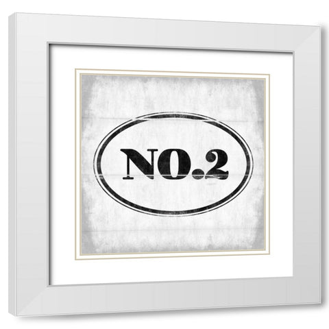 NO2 White Modern Wood Framed Art Print with Double Matting by Grey, Jace