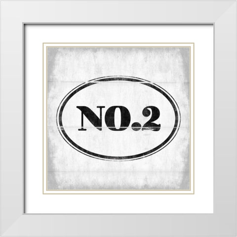 NO2 White Modern Wood Framed Art Print with Double Matting by Grey, Jace