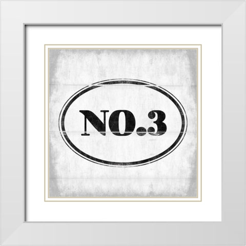 NO3 White Modern Wood Framed Art Print with Double Matting by Grey, Jace