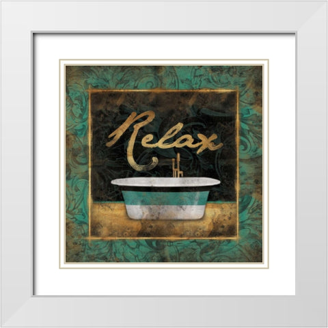 Relax Bordered White Modern Wood Framed Art Print with Double Matting by Grey, Jace