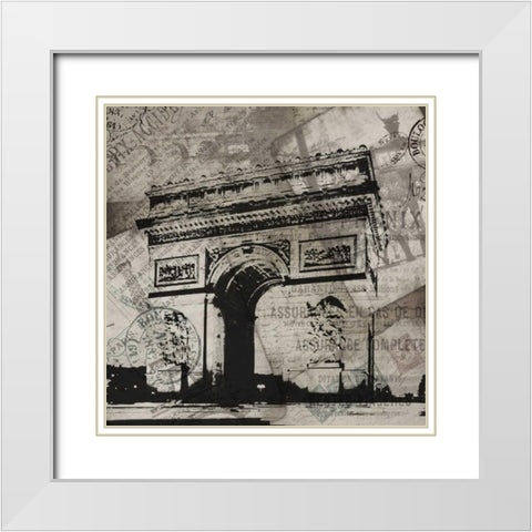 London grey tone 2 White Modern Wood Framed Art Print with Double Matting by Grey, Jace