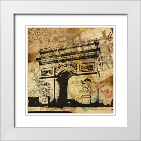 London 2 White Modern Wood Framed Art Print with Double Matting by Grey, Jace