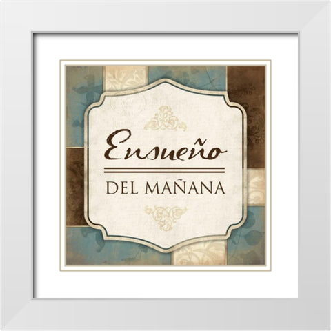 Enueno Del Manana White Modern Wood Framed Art Print with Double Matting by Grey, Jace