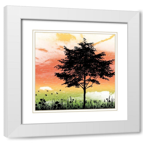 Silo tree White Modern Wood Framed Art Print with Double Matting by Grey, Jace