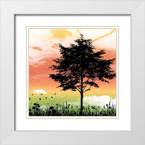 Silo tree White Modern Wood Framed Art Print with Double Matting by Grey, Jace
