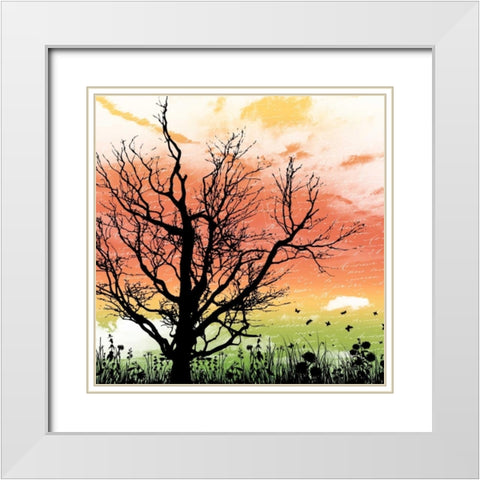 Silo tree mate White Modern Wood Framed Art Print with Double Matting by Grey, Jace